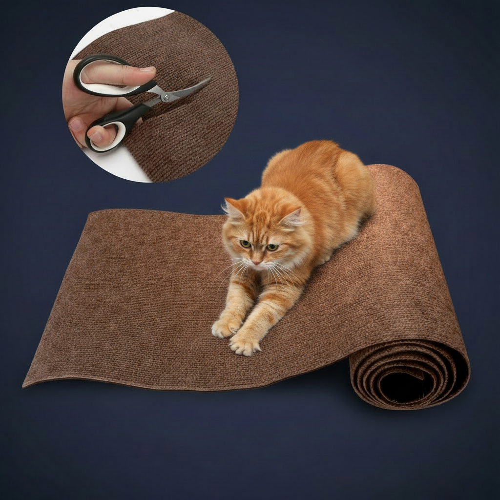 Self-Adhesive Cat Scratch Mat – Furniture & Wall Protector for Cats