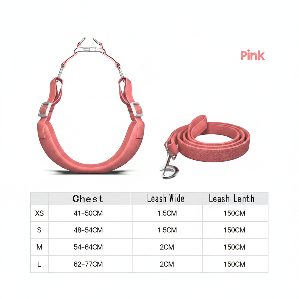 Suede Comfort Pet Harness & Leash Set
