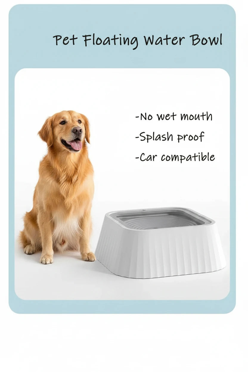 Floating Anti-Spill Pet Water Bowl