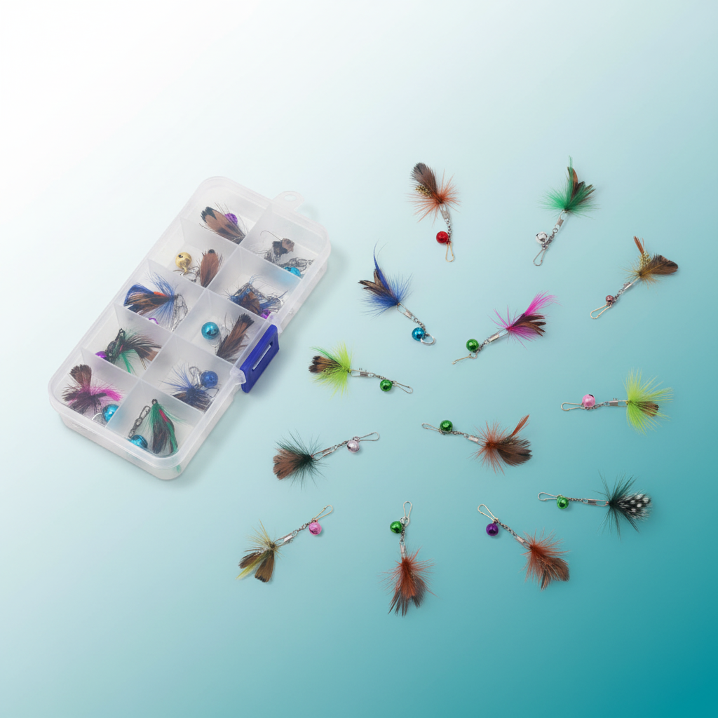 Mini Worm Cat Wand Refill Set – 9PCS Interactive Feather Toy Attachments