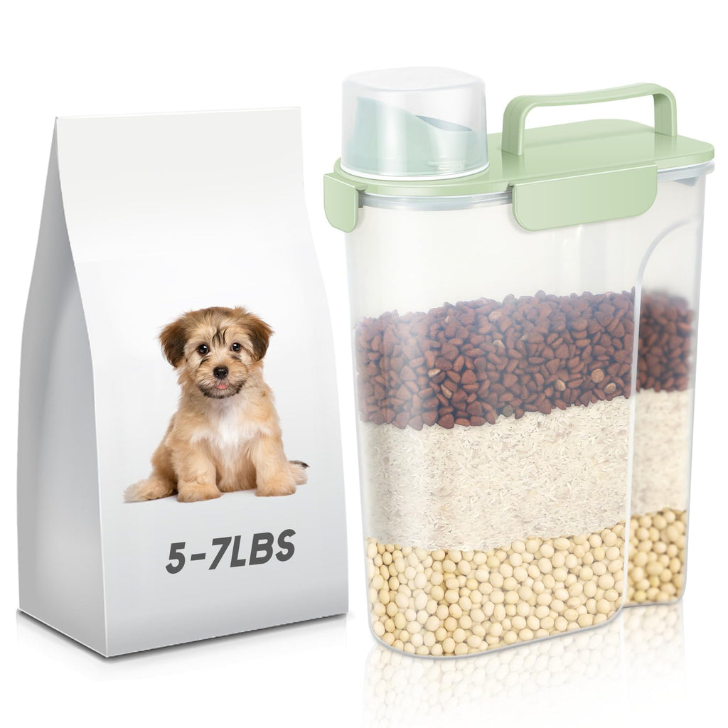 Portable Pet Food Storage Container 5–7 lbs with Spout & Cup